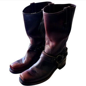 Frye Women’s Belted Harness Boots USA Made Size 10